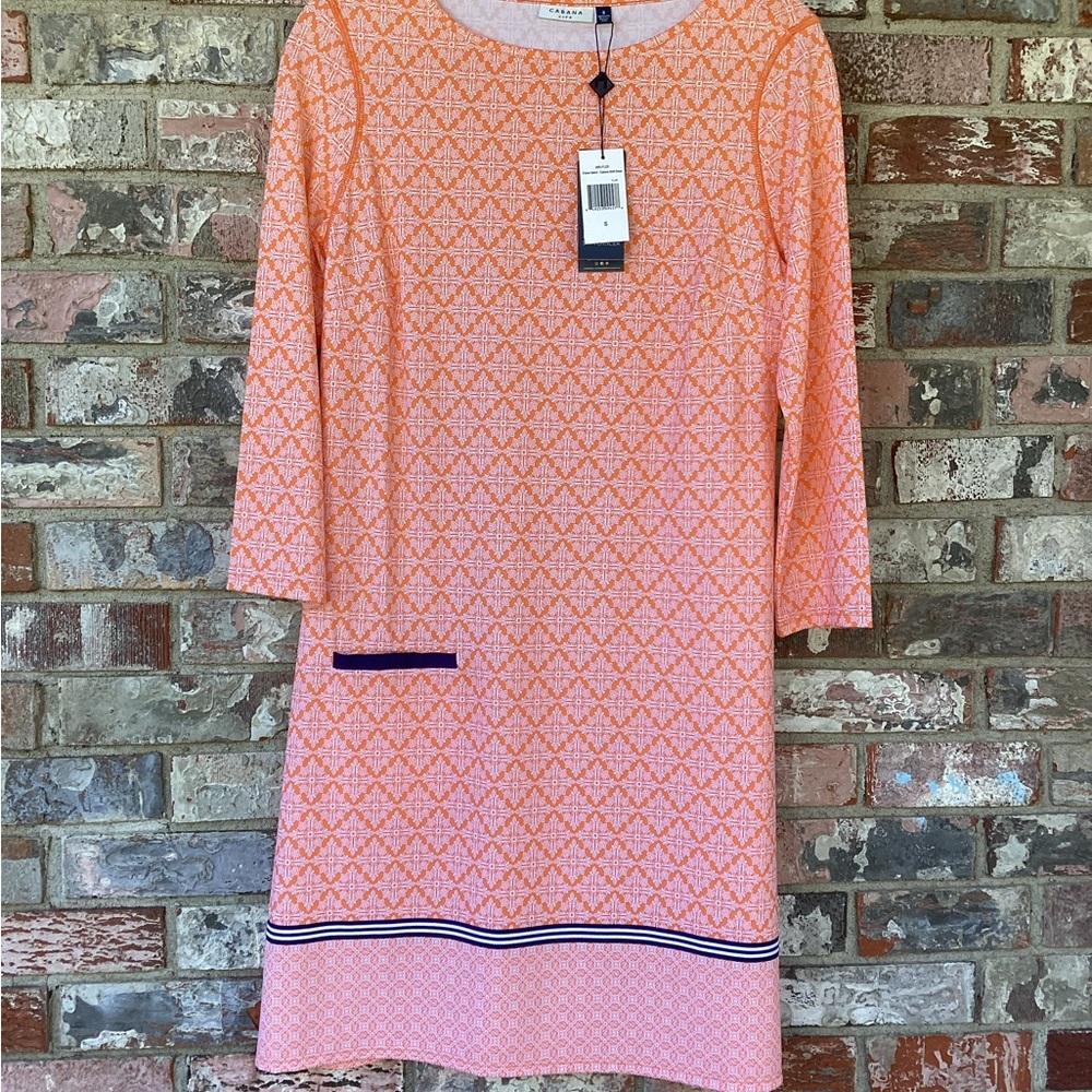 Cabana Life Orange Paisley-Print Shift Dress